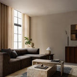 Plinth Bridge Coffee Table, Kunis Breccia Marble