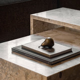 Plinth Bridge Coffee Table, Kunis Breccia Marble
