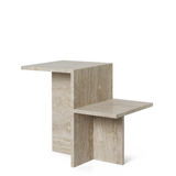 Distinct Side Table (Travertine)