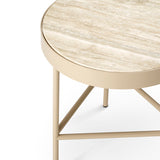 Travertine Side Table