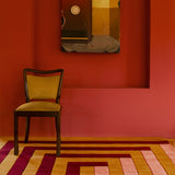 Teklan Labyrinth Rug Coral Pink