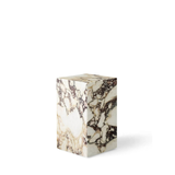 Mesa auxiliar con pedestal de mármol Calacatta Viola Marble