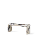 Plinth Bridge Coffee Table, Calacatta Viola Marble