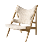 Sillón de tejido de piel de oveja