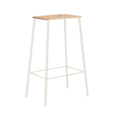 Taburete de mostrador Adam con asiento de roble blanco cálido