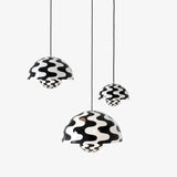 Flowerpot VP7 Pendant | Black & White Pattern