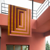 Teklan Labyrinth Rug Mulberry Sand