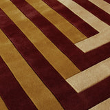 Teklan Labyrinth Rug Mulberry Sand