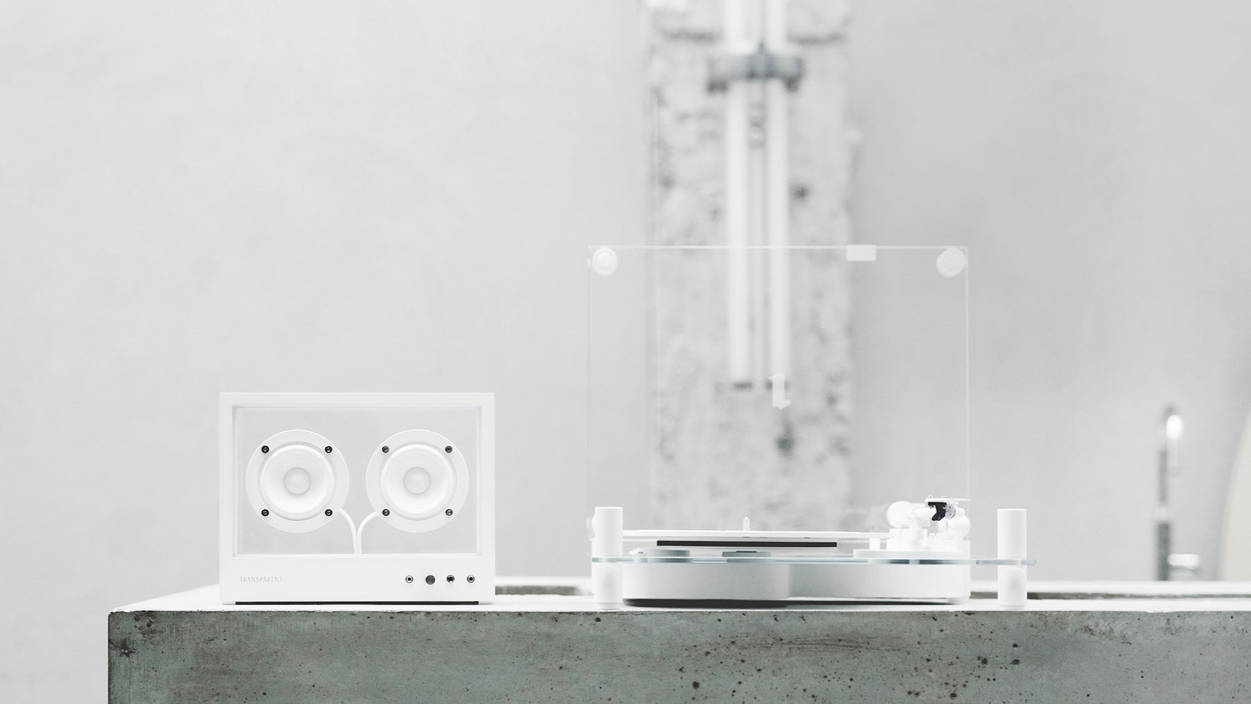 Small Transparent Speaker | White | Transparent | Danish