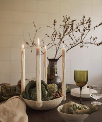Bowl Candle Holder Ceramic Large