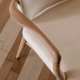 Silla Monarch VLA61, roble aceitado y cuero Sif-95 color canela