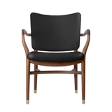Silla Monarch VLA61, roble aceitado y cuero Sif-95 color canela