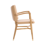 Silla Monarch VLA61, roble aceitado y cuero Sif-95 color canela