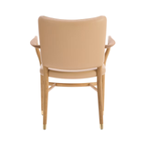 Silla Monarch VLA61, roble aceitado y cuero Sif-95 color canela