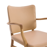 Silla Monarch VLA61, roble aceitado y cuero Sif-95 color canela