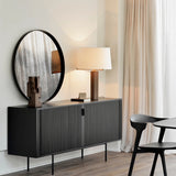 Aged Mirror Tray - Round
