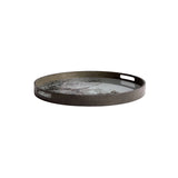Aged Mirror Tray - Round