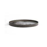 Aged Mirror Tray - Round