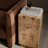 Mesa auxiliar de madera de nudo