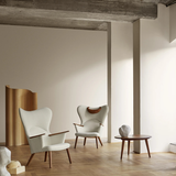 CH78 Mama Bear Chair in Ivory and Walnut