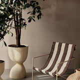 Sillón Desert Lounge blanco roto/chocolate