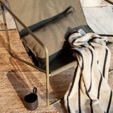 Sillón Desert Lounge blanco roto/chocolate