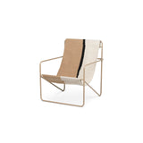 Sillón Desert Lounge blanco roto/chocolate