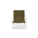 Sillón Desert Lounge blanco roto/chocolate