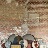 Layered Dots Glass Tray - Round