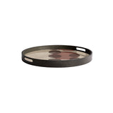 Layered Dots Glass Tray - Round