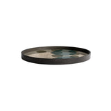 Layered Dots Glass Tray - Round