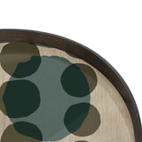 Layered Dots Glass Tray - Round