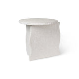 Mesa auxiliar escultural mineral (Bianco Curia)