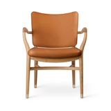 VLA61 Monarch Chair, Oak Oil with Sif-95 Tan Leather